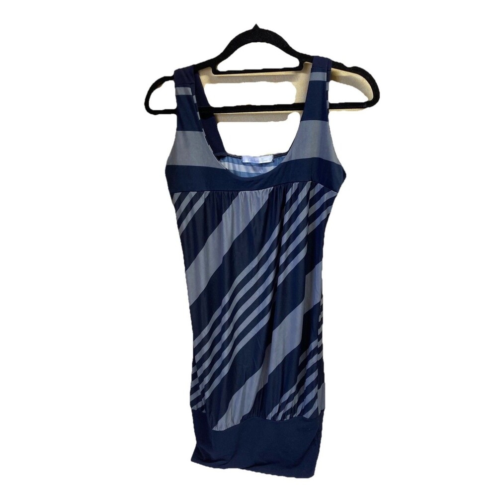 Charlotte Russe Tanktop Dress Grey And Blue Size S